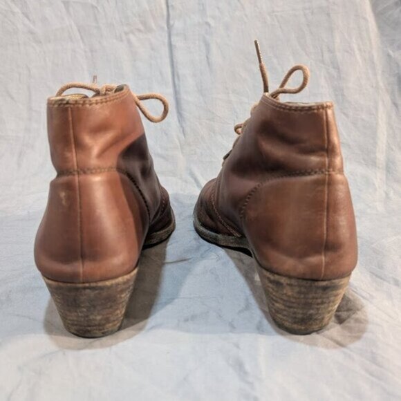 Frye Ruby Brown Leather Chukka Boots Women Size 9 - Picture 5 of 11